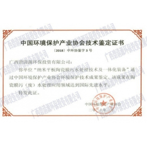 Technical appraisal certificate of China